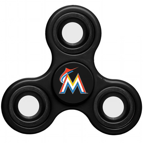 MLB Miami Marlins 3 Way Fidget Spinner C58 - Black - Click Image to Close